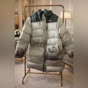 PRPS Label Forest Print Hooded Puffer Jacket – Men’s Medium NWT